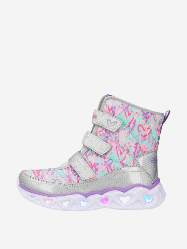 Сапоги утепленные для девочек Skechers Heart Lights-Scribble Hearts Сапоги утепленные для девочек Skechers Heart Lights-Scribble Hearts